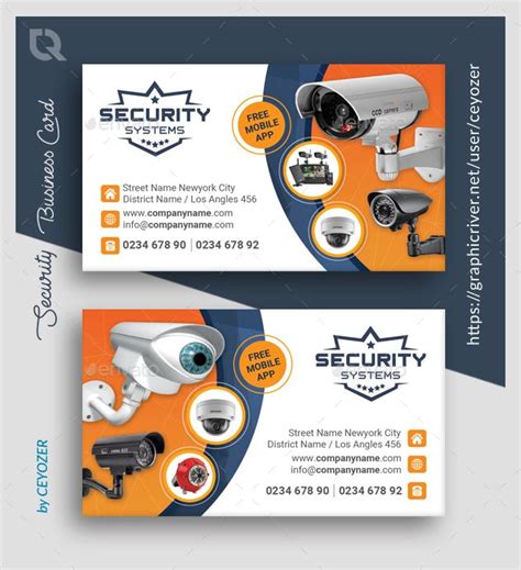 security camera business cards